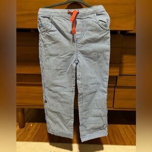 Boden Striped Pants with Red Accents